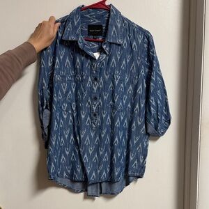 Blue Patterned Shirt